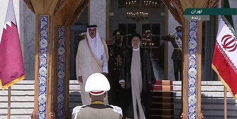 مراسم استقبال رسمی از امیر قطر
