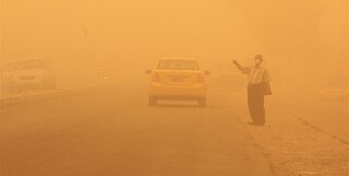 طوفان گرد و غبار، پرواز فرودگاه‌های بغداد و نجف متوقف کرد+عکس
