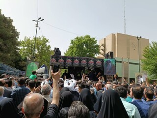 مردم تهران با پیکر آیت‌الله فاطمی‌نیا وداع کردند