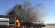 برخورد سه تانکر حامل سوخت در بزرگراه جهرم - لار حادثه‌آفرین شد