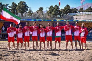 پیروزی تیم ملی هندبال ساحلی ایران مقابل آمریکا در قهرمانی جهان