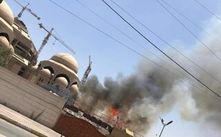 آتش‌سوزی در مسجد جامع «الرحمن» بغداد