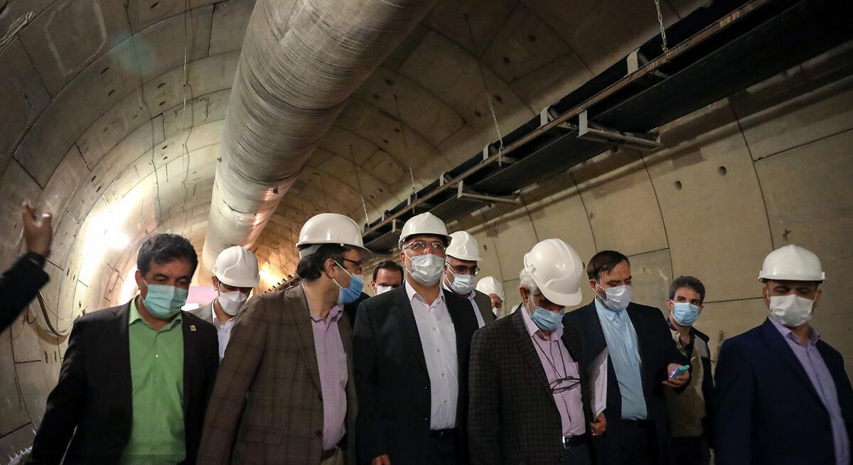 بازدید زاکانی از وضعیت عمرانی خط 6 مترو تهران