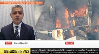 شهردار لندن وضعیت آتش‌سوزی در پایتخت را «بحرانی» توصیف کرد