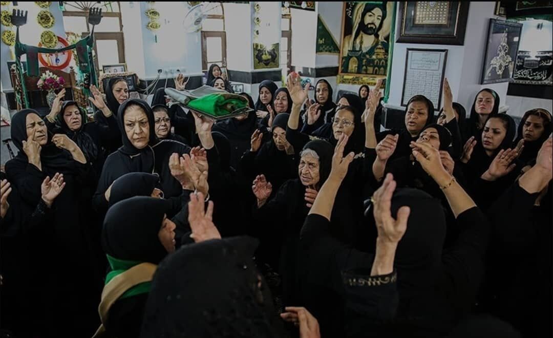 عزاداری ایستاده زنان بوشهری شورآفرین و منحصر به فرد