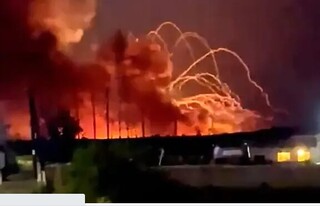انفجار و آتش سوزی در نزدیکی اهداف نظامی در کریمه