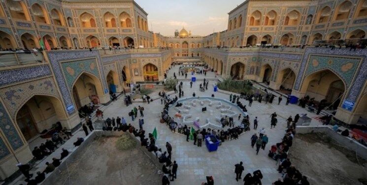 اسکان ۷۰هزار زائر اربعین در صحن حضرت زهرا(س) در نجف