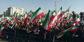 تجمع دانشجویان دانشگاه های تهران و امیرکبیر در محکومیت اغتشاشات اخیر