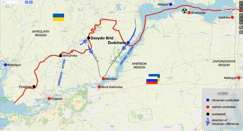 نگاهی به وضعیت میدانی در جبهههای خارکیف و خرسون/ ژنرال پترائوس: ناوگان روسیه در دریای سیاه را غرق میکنیم! +نقشه و تصاویر