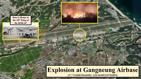 انفجار در پایگاه هوایی گانگ نیونگ کره جنوبی