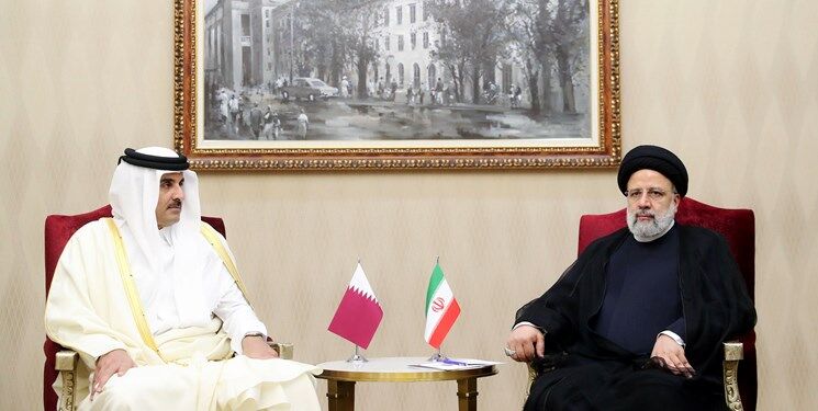 امیر قطر با رئیس‌جمهوری اسلامی ایران دیدار کرد 