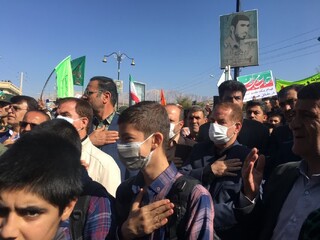 آیین تشییع ۲ شهید حادثه تروریستی شیراز در یاسوج برگزار شد