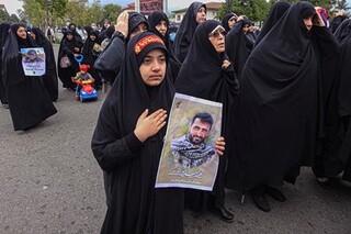 آئین تشییع پیکر شهید مدافع امنیت در لاهیجان