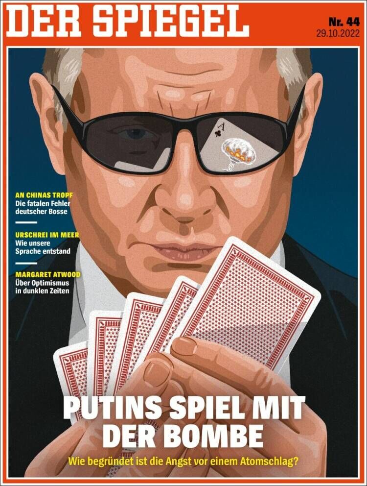 مروری بر مجلات و روزنامههای امروز جهان/ از احتمال استفاده پوتین از برگ بمب اتم تا میراثِ در خطر ماسک