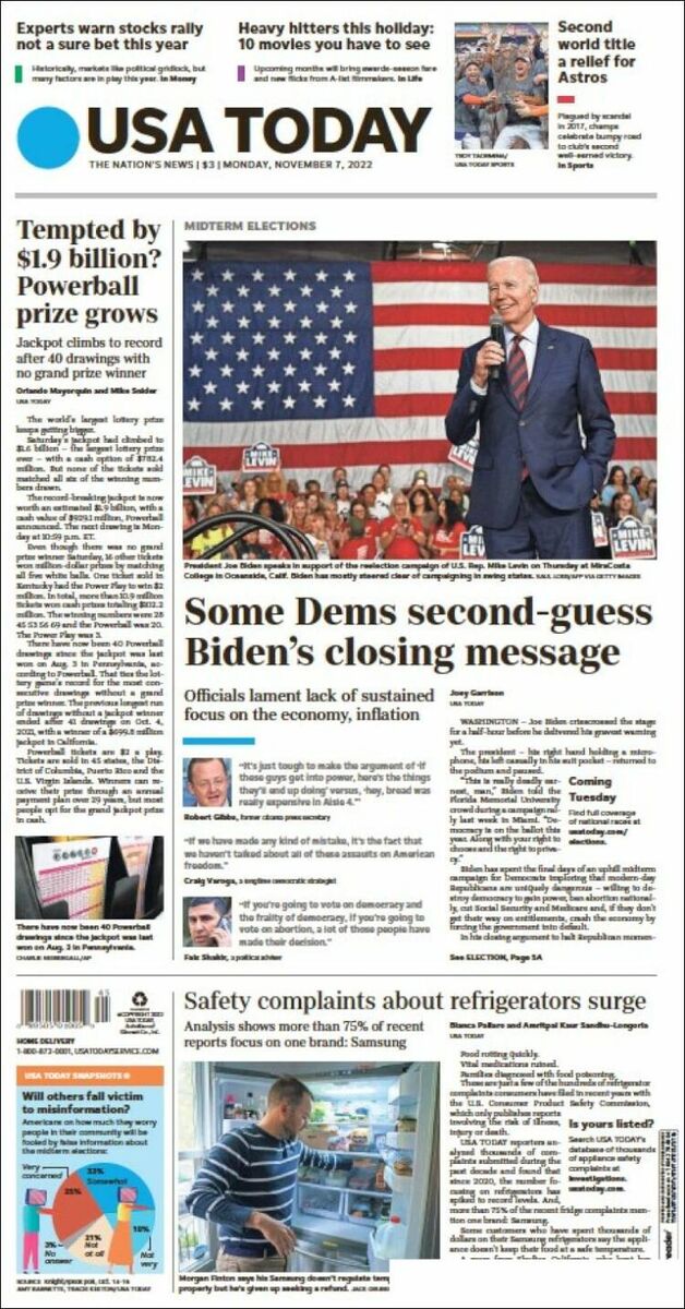 مروری بر مجلات و روزنامههای امروز جهان/ از احتمال استفاده پوتین از برگ بمب اتم تا میراثِ در خطر ماسک