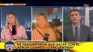 سرقت از خبرنگار آرژانتینی حین پخش زنده!
