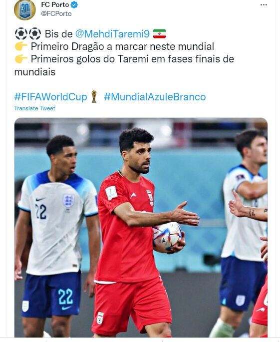 دو رکورد طارمی در جام جهانی سوژه باشگاه پورتو شد