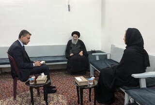 دیدار نماینده ویژه دبیرکل سازمان ملل با آیت‌الله سیستانی