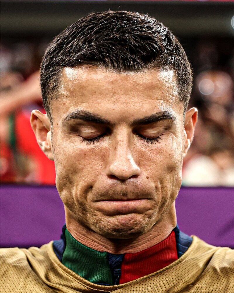 عکس | چهره مغموم رونالدو در نیمکت دخیره‌ها