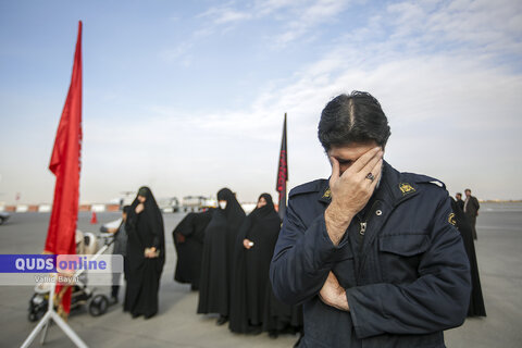 گزارش تصویری I استقبال از پیکرهای‌ شهدای گمنام در فرودگاه شهیدهاشمی نژاد مشهد