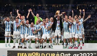 جشن قهرمانی آرژانتین به روایت تصویر