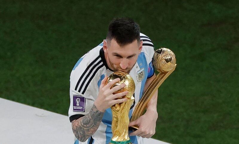 مسی جشن قهرمانی آرژانتین