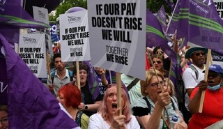 ادامه اعتراض ها به اوضاع معیشتی در انگلیس