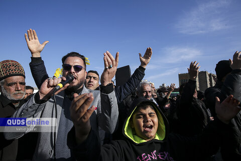 گزارش تصویری I دسته های عزای فاطمی به سمت حرم مطهر رضوی