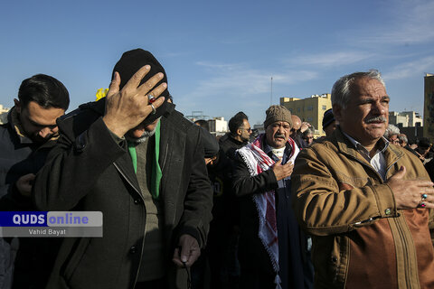 گزارش تصویری I دسته های عزای فاطمی به سمت حرم مطهر رضوی