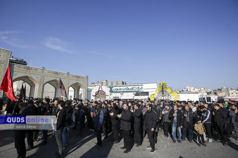 گزارش تصویری I دسته های عزای فاطمی به سمت حرم مطهر رضوی