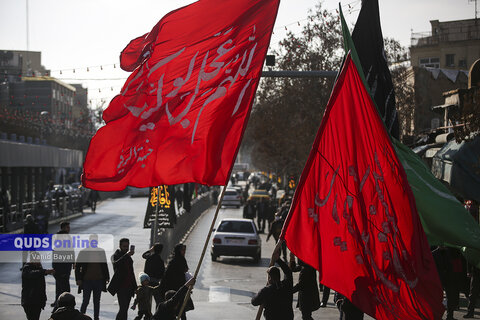 گزارش تصویری I دسته های عزای فاطمی به سمت حرم مطهر رضوی