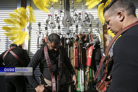 گزارش تصویری I دسته های عزای فاطمی به سمت حرم مطهر رضوی