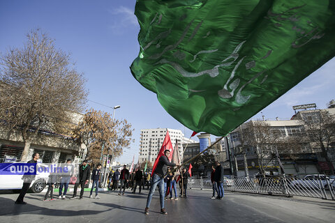 گزارش تصویری I دسته های عزای فاطمی به سمت حرم مطهر رضوی