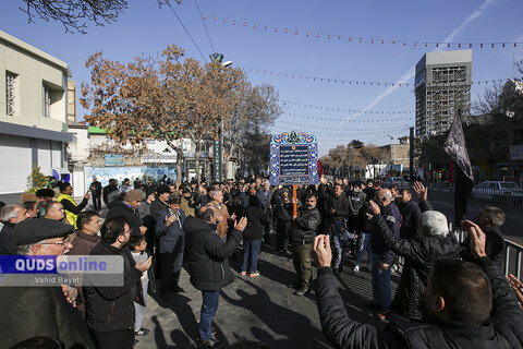 گزارش تصویری I دسته های عزای فاطمی به سمت حرم مطهر رضوی