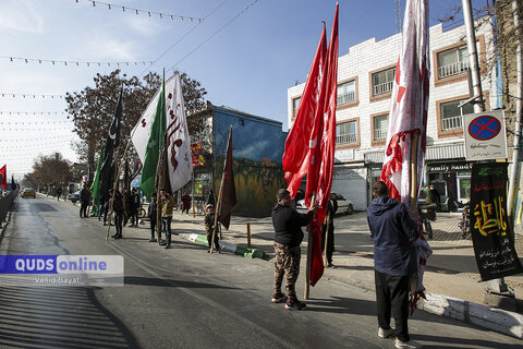 گزارش تصویری I دسته های عزای فاطمی به سمت حرم مطهر رضوی