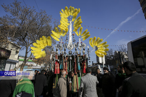 گزارش تصویری I دسته های عزای فاطمی به سمت حرم مطهر رضوی