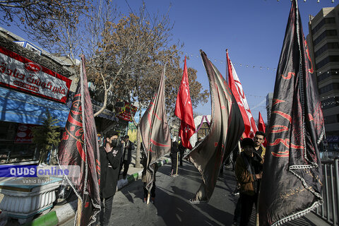 گزارش تصویری I دسته های عزای فاطمی به سمت حرم مطهر رضوی