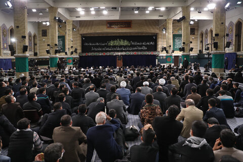 گزارش تصویری I  مراسم عزاداری حضرت فاطمه‌زهرا سلام‌الله‌علیها با حضور مقام معظم رهبری