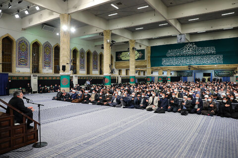 گزارش تصویری I  مراسم عزاداری حضرت فاطمه‌زهرا سلام‌الله‌علیها با حضور مقام معظم رهبری