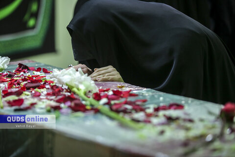 گزارش تصویری I وداع با پیکر شهید گمنام در موسسه فرهنگی قدس