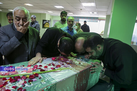 گزارش تصویری I وداع با پیکر شهید گمنام در موسسه فرهنگی قدس