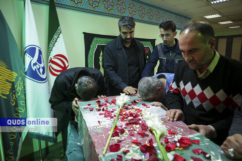 گزارش تصویری I وداع با پیکر شهید گمنام در موسسه فرهنگی قدس