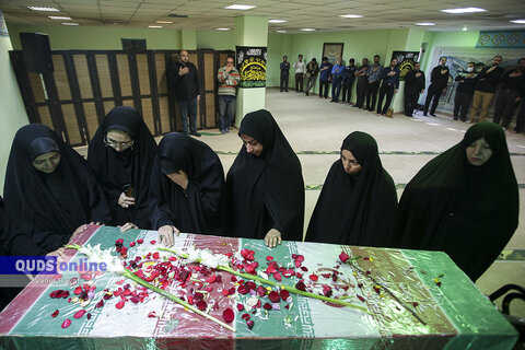 گزارش تصویری I وداع با پیکر شهید گمنام در موسسه فرهنگی قدس