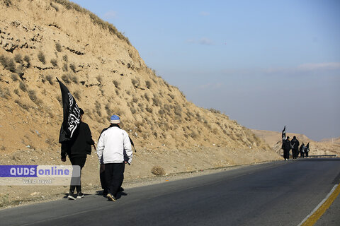 گزارش تصویری |  زائران پیاده عراقی در راه مشهد