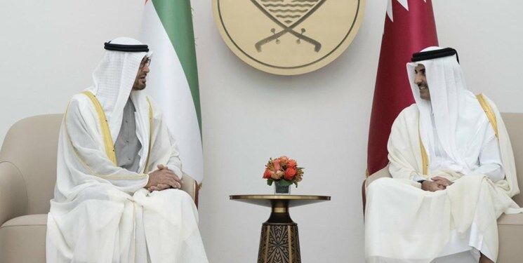 گفت‌وگوی امیر قطر و رئیس امارات درباره تحولات منطقه