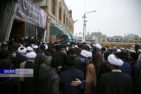 گزارش تصویری I تجمع حوزویان مشهد در پاسخ به اهانت نشریه فرانسوی