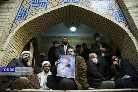 گزارش تصویری I تجمع حوزویان مشهد در پاسخ به اهانت نشریه فرانسوی