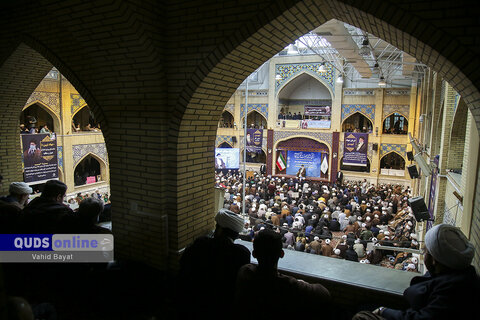 گزارش تصویری I تجمع حوزویان مشهد در پاسخ به اهانت نشریه فرانسوی