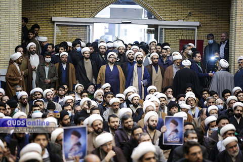 گزارش تصویری I تجمع حوزویان مشهد در پاسخ به اهانت نشریه فرانسوی