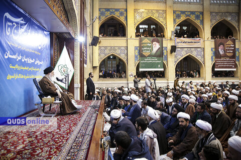 گزارش تصویری I تجمع حوزویان مشهد در پاسخ به اهانت نشریه فرانسوی